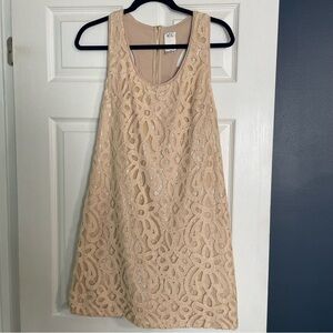 Ali Ro Gold Lace Designer Racer Back Dress